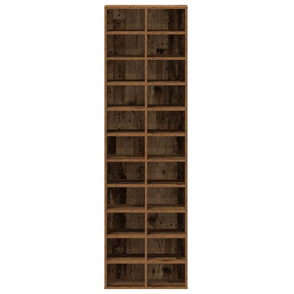 Schoenenkast 54x34x183 cm spaanplaat oud hout is nu te koop bij PeponiXL, paradijselijk wonen!