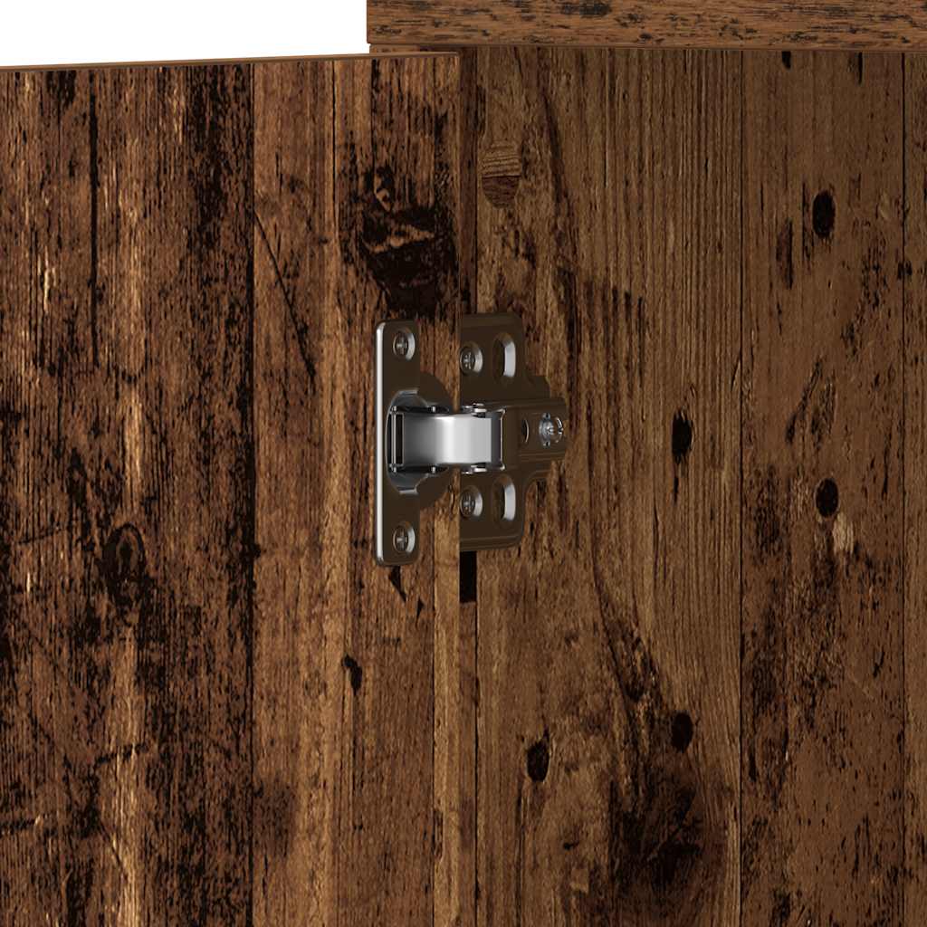 Badkamerkast 30x30x183,5 cm bewerkt hout oud houtkleurig is nu te koop bij PeponiXL, paradijselijk wonen!