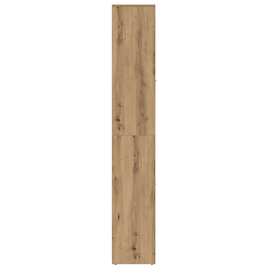 Badkamerkast 30x30x183,5 cm bewerkt hout artisanaal eikenkleur is nu te koop bij PeponiXL, paradijselijk wonen!