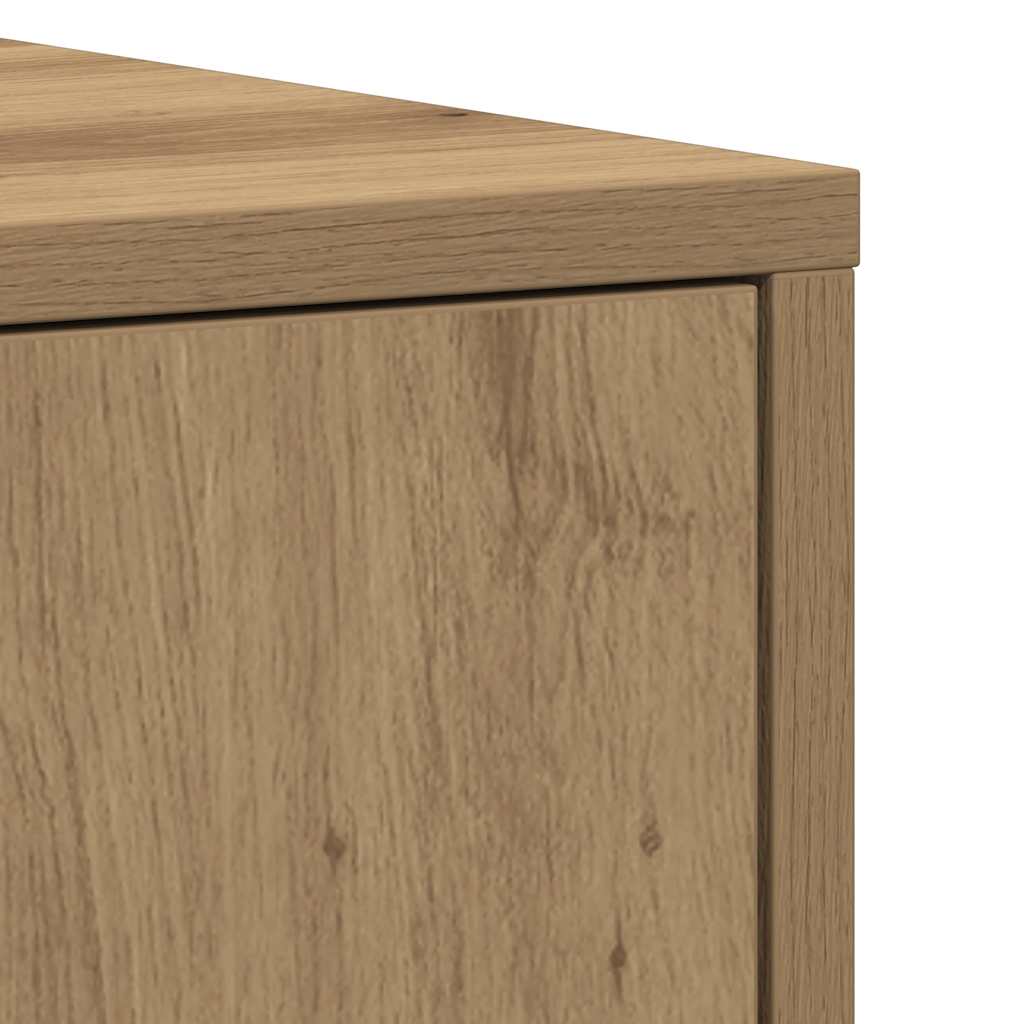 Badkamerkast 30x30x183,5 cm bewerkt hout artisanaal eikenkleur is nu te koop bij PeponiXL, paradijselijk wonen!