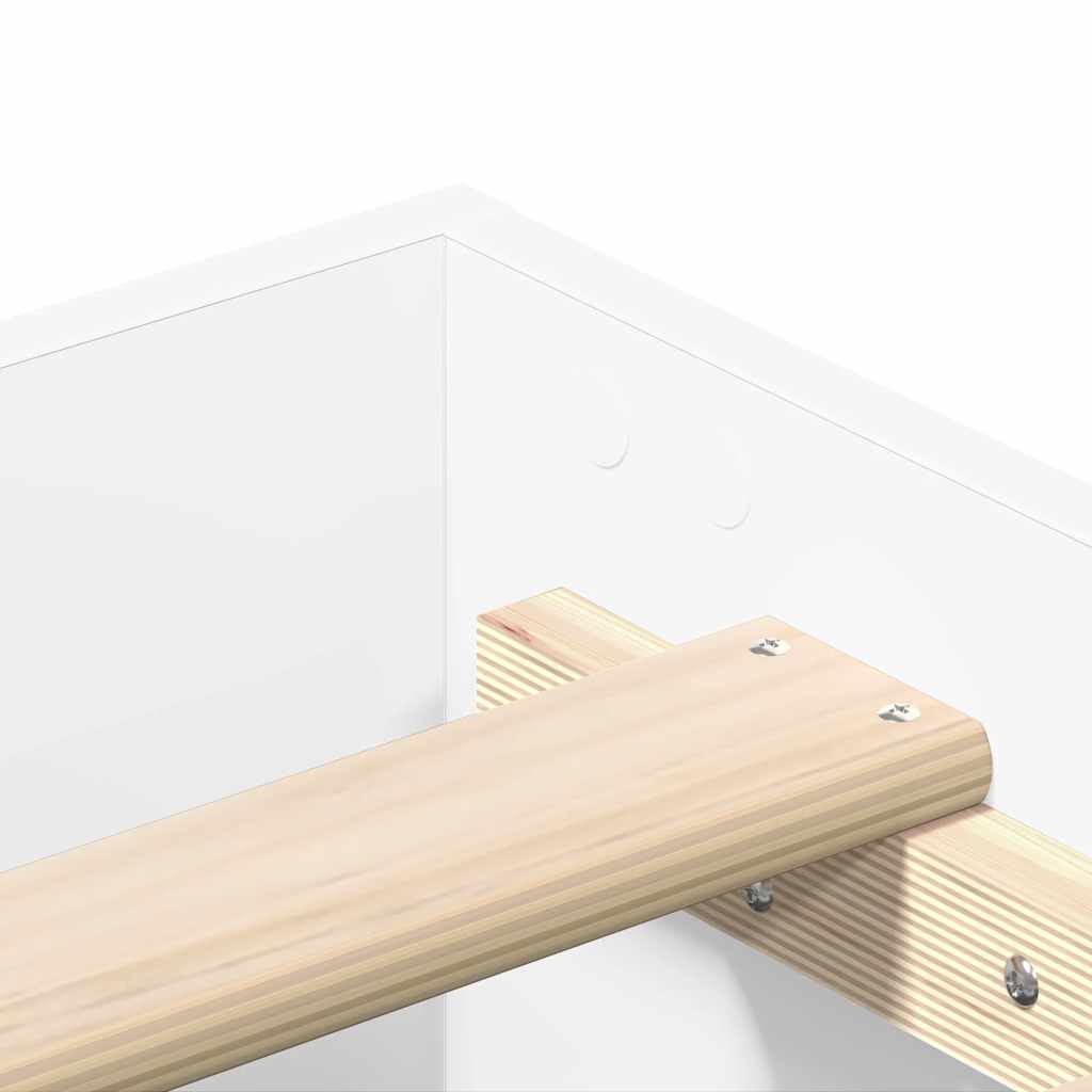 Bedframe zonder matras 120x200 cm spaanplaat wit is nu te koop bij PeponiXL, paradijselijk wonen!