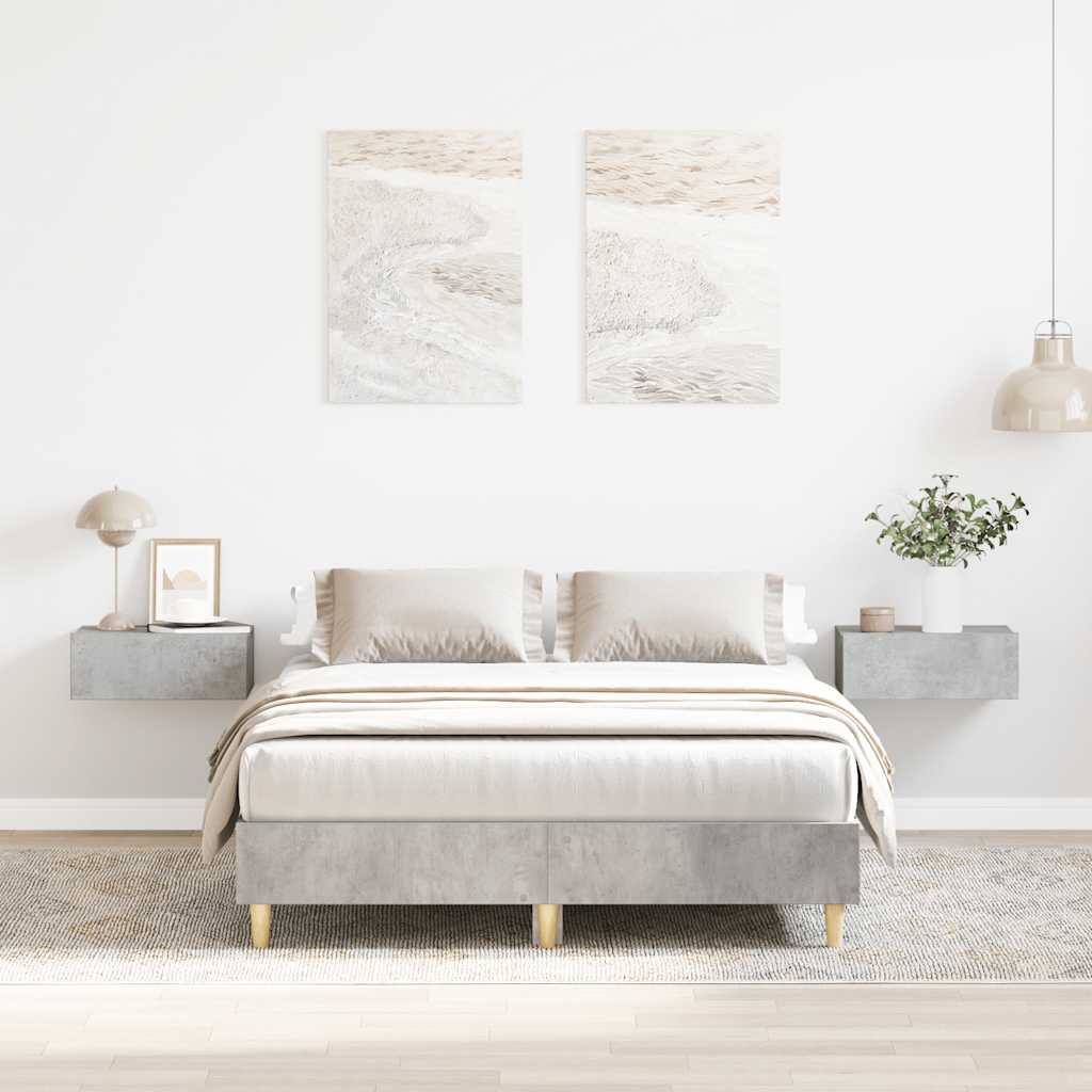 Bedframe zonder matras 120x200 cm spaanplaat beton grijs is nu te koop bij PeponiXL, paradijselijk wonen!