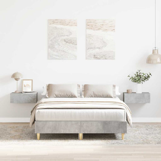 Bedframe zonder matras 120x200 cm spaanplaat beton grijs is nu te koop bij PeponiXL, paradijselijk wonen!