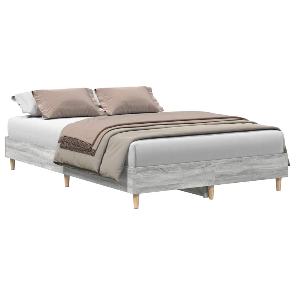 Bedframe zonder matras 120x200 cm spaanplaat grijs sonoma is nu te koop bij PeponiXL, paradijselijk wonen!