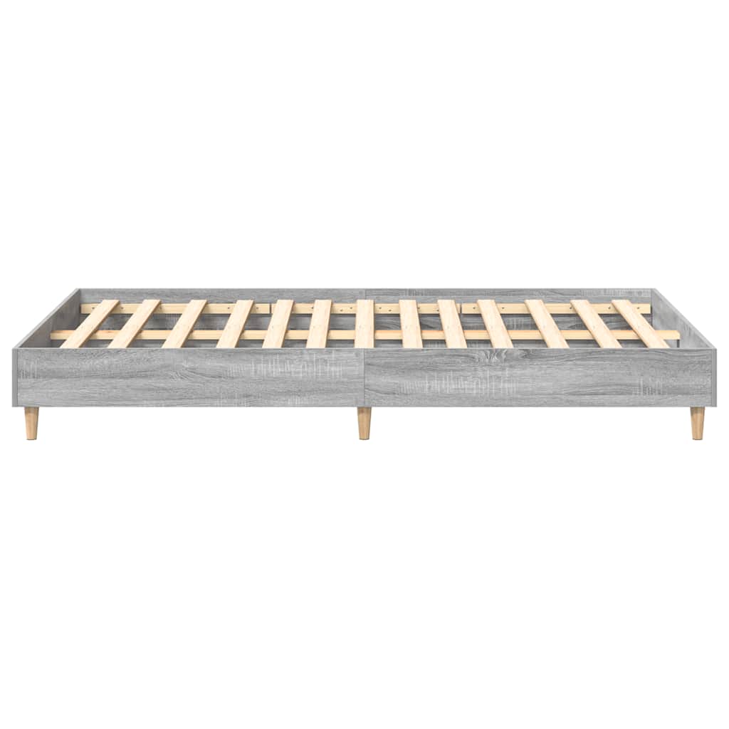 Bedframe zonder matras 120x200 cm spaanplaat grijs sonoma is nu te koop bij PeponiXL, paradijselijk wonen!