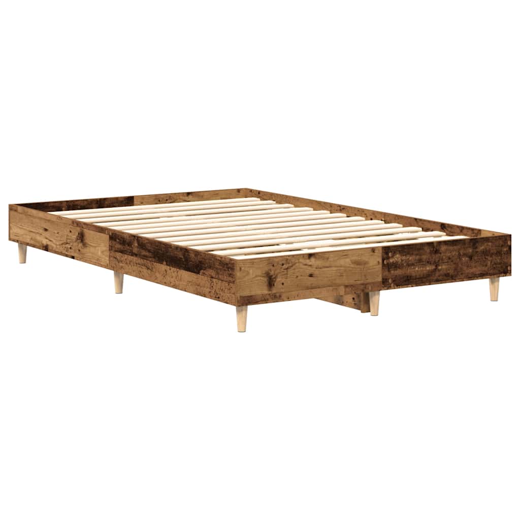 Bedframe zonder matras 120x200 cm spaanplaat bewerkt hout is nu te koop bij PeponiXL, paradijselijk wonen!