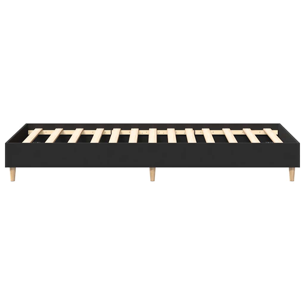 Bedframe matras zonder matras 100x200 cm spaanplaat zwart is nu te koop bij PeponiXL, paradijselijk wonen!
