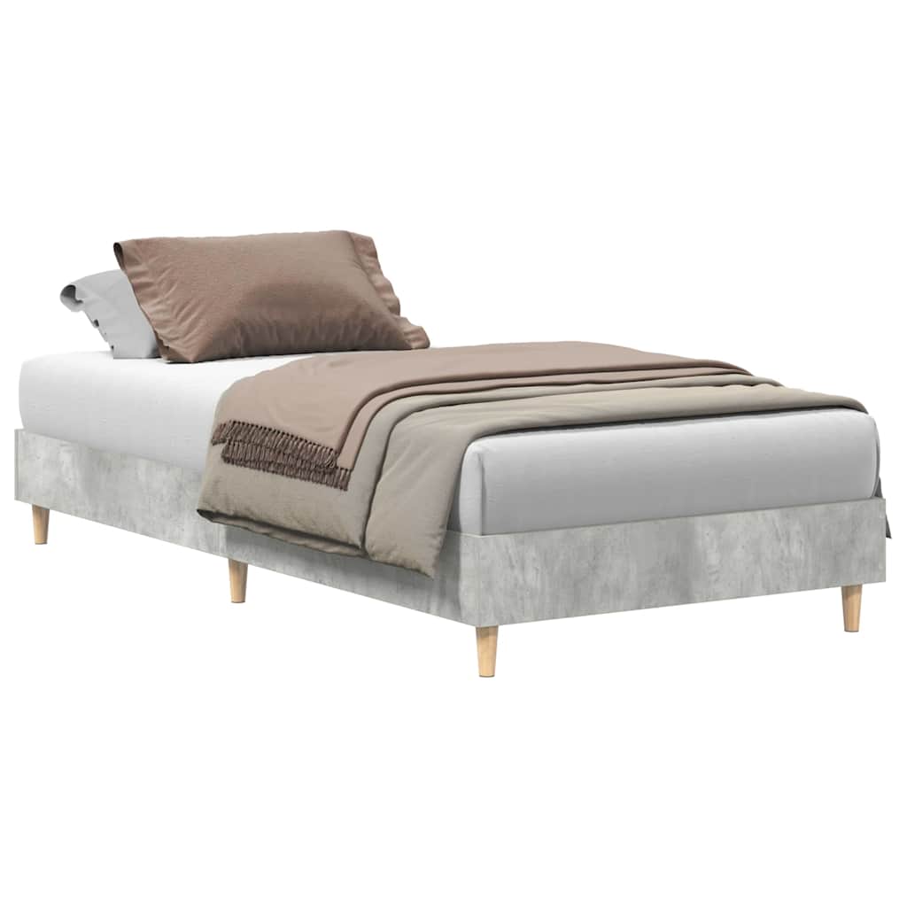 Bedframe zonder matras 100x200 cm spaanplaat betongrijs is nu te koop bij PeponiXL, paradijselijk wonen!