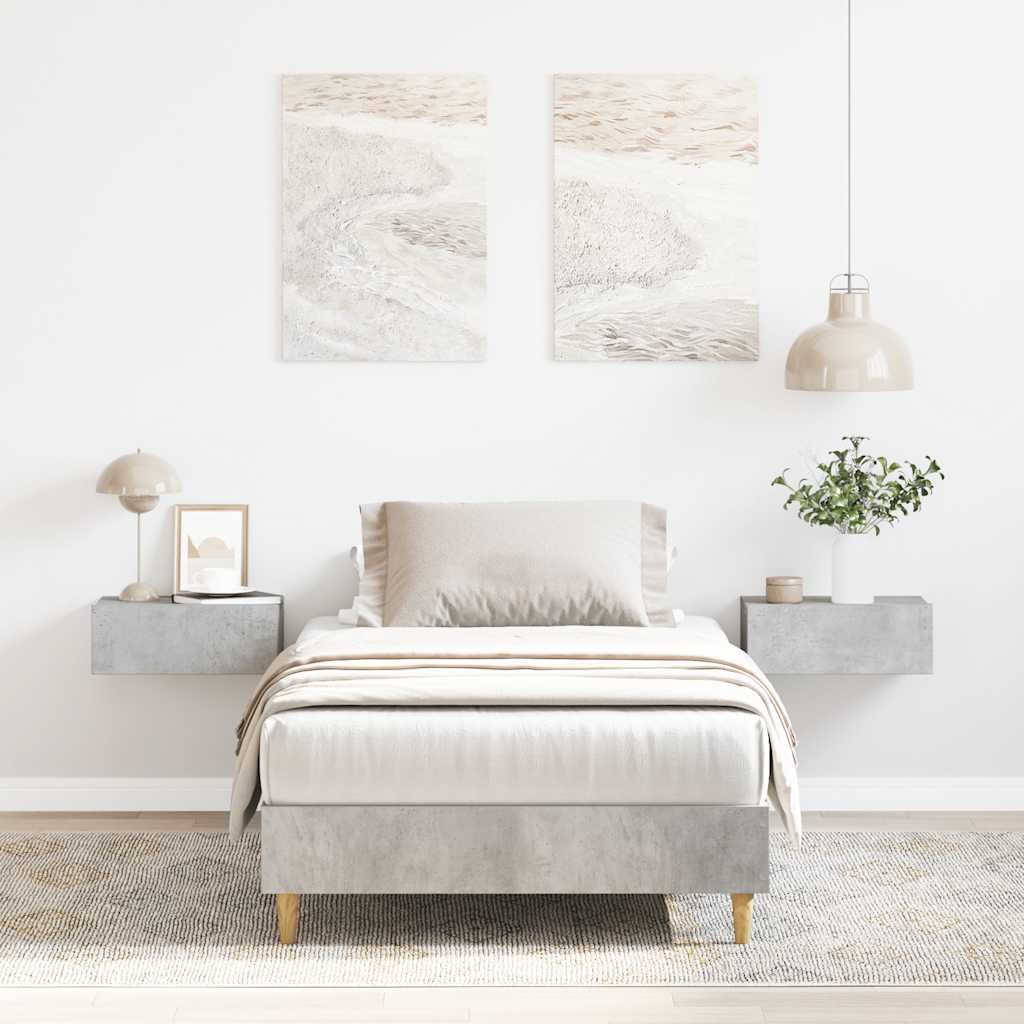 Bedframe zonder matras 100x200 cm spaanplaat betongrijs is nu te koop bij PeponiXL, paradijselijk wonen!