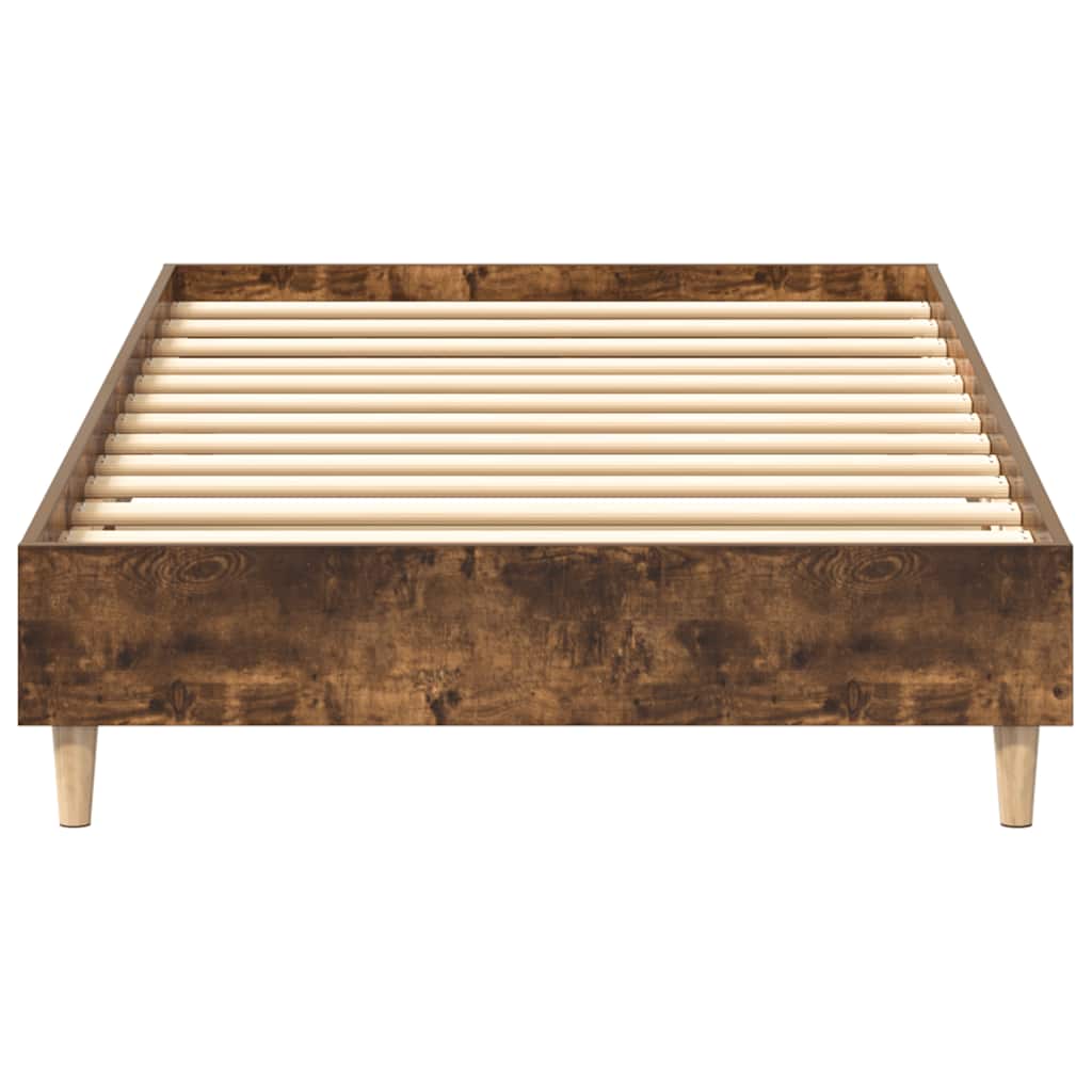 Bedframe zonder matras 100x200 cm spaanplaat gerookt eiken is nu te koop bij PeponiXL, paradijselijk wonen!