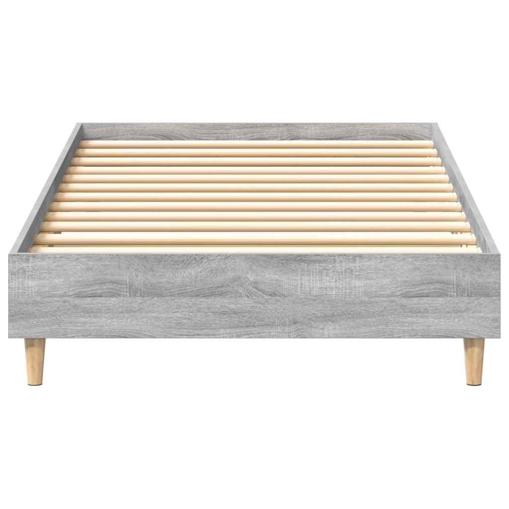 Bedframe zonder matras 100x200 cm spaanplaat grijs sonoma is nu te koop bij PeponiXL, paradijselijk wonen!