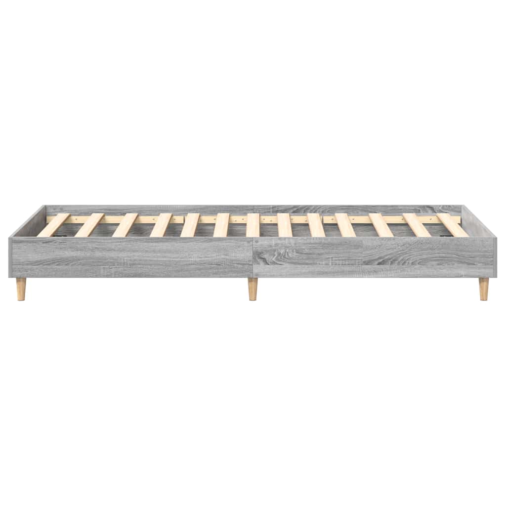 Bedframe zonder matras 100x200 cm spaanplaat grijs sonoma is nu te koop bij PeponiXL, paradijselijk wonen!