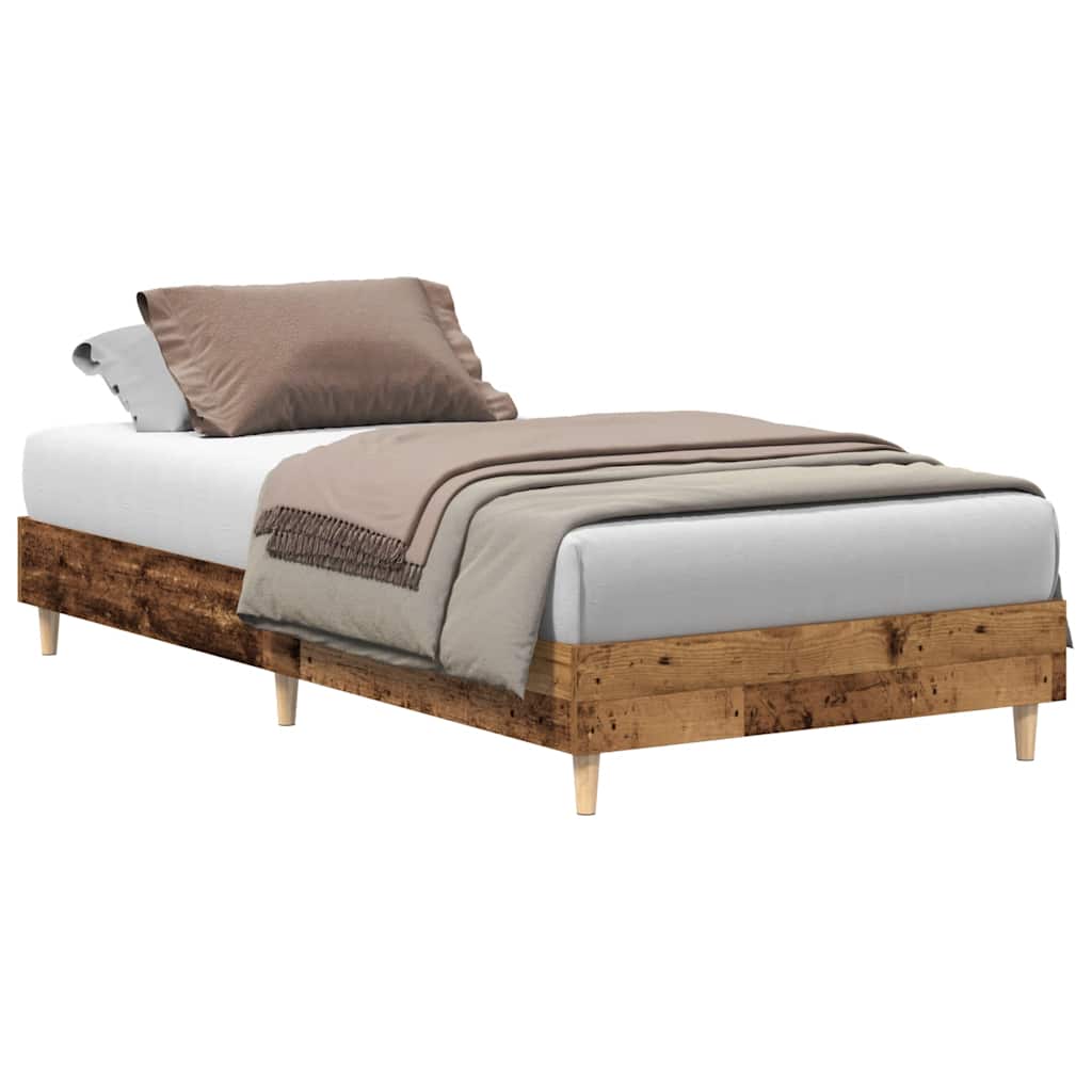 Bedframe zonder matras 100x200 cm spaanplaat bewerkt hout is nu te koop bij PeponiXL, paradijselijk wonen!