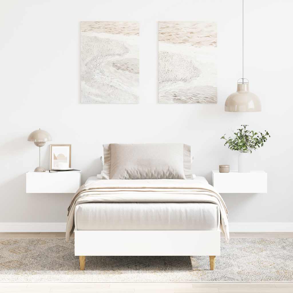 Bedframe zonder matras 90x200 cm spaanplaat wit is nu te koop bij PeponiXL, paradijselijk wonen!