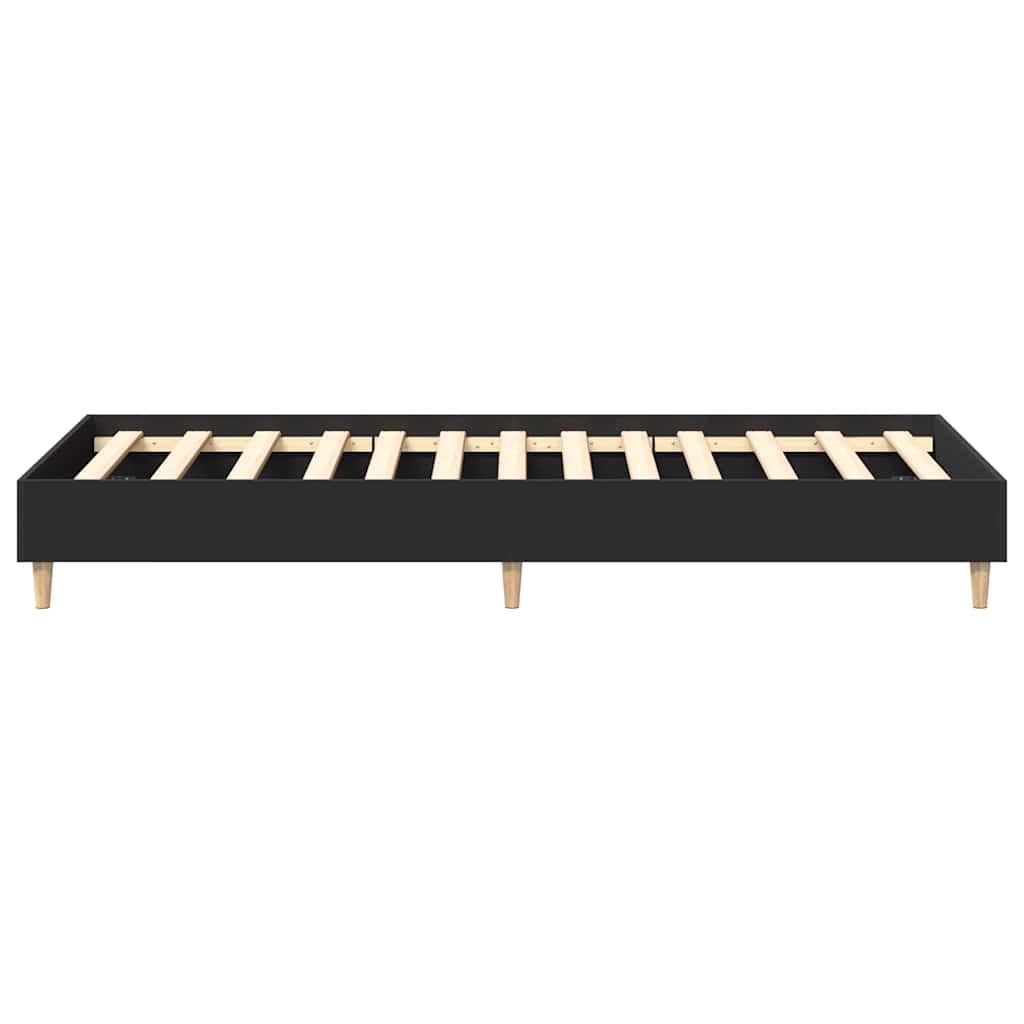 Bedframe zonder matras 90x200 cm spaanplaat zwart is nu te koop bij PeponiXL, paradijselijk wonen!