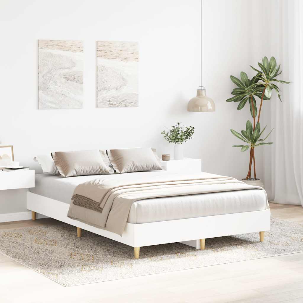 Bedframe zonder matras 140x190 cm spaanplaat wit is nu te koop bij PeponiXL, paradijselijk wonen!