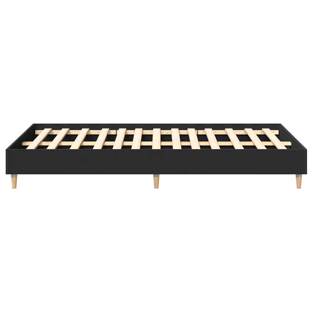 Bedframe zonder matras 140x190 cm spaanplaat zwart is nu te koop bij PeponiXL, paradijselijk wonen!