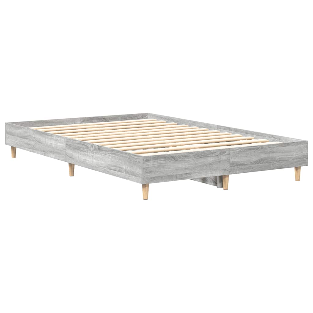 Bedframe zonder matras 140x190 cm spaanplaat grijs sonoma is nu te koop bij PeponiXL, paradijselijk wonen!