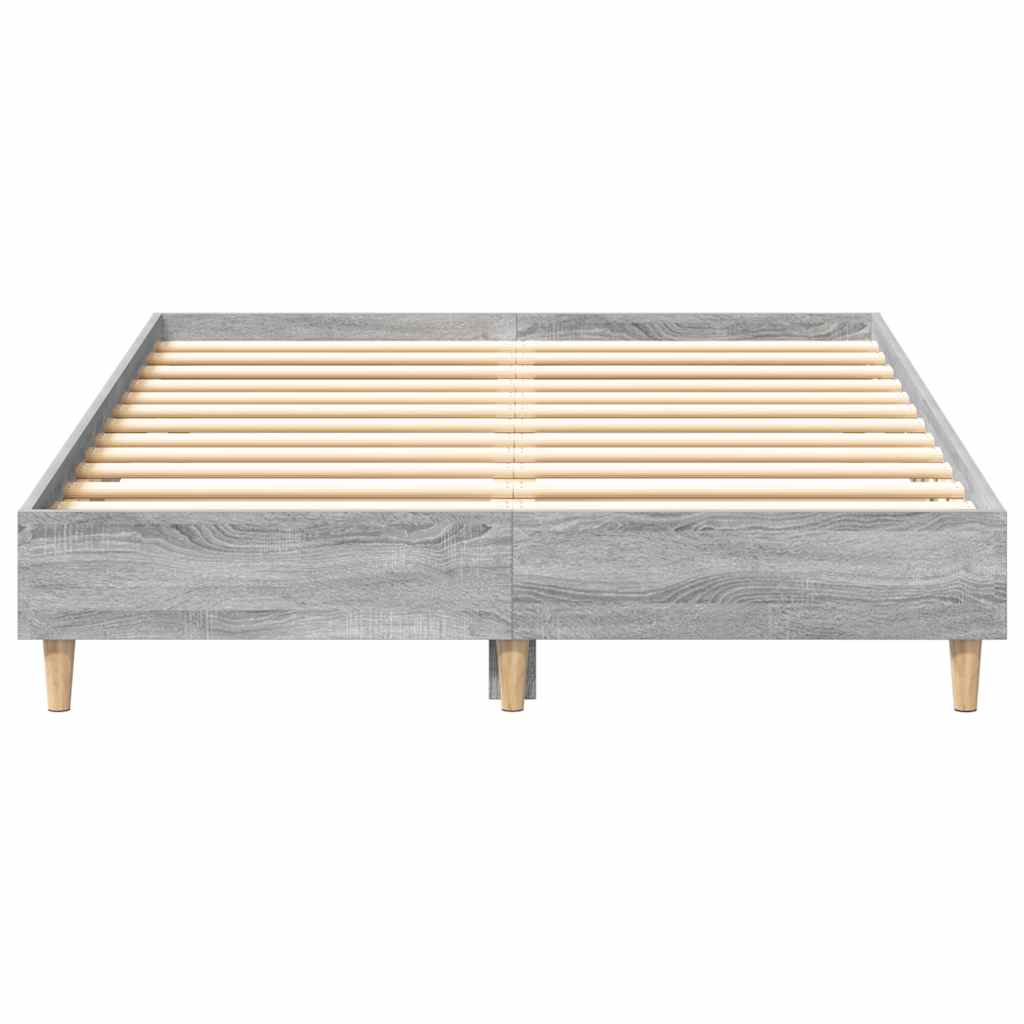 Bedframe zonder matras 140x190 cm spaanplaat grijs sonoma is nu te koop bij PeponiXL, paradijselijk wonen!
