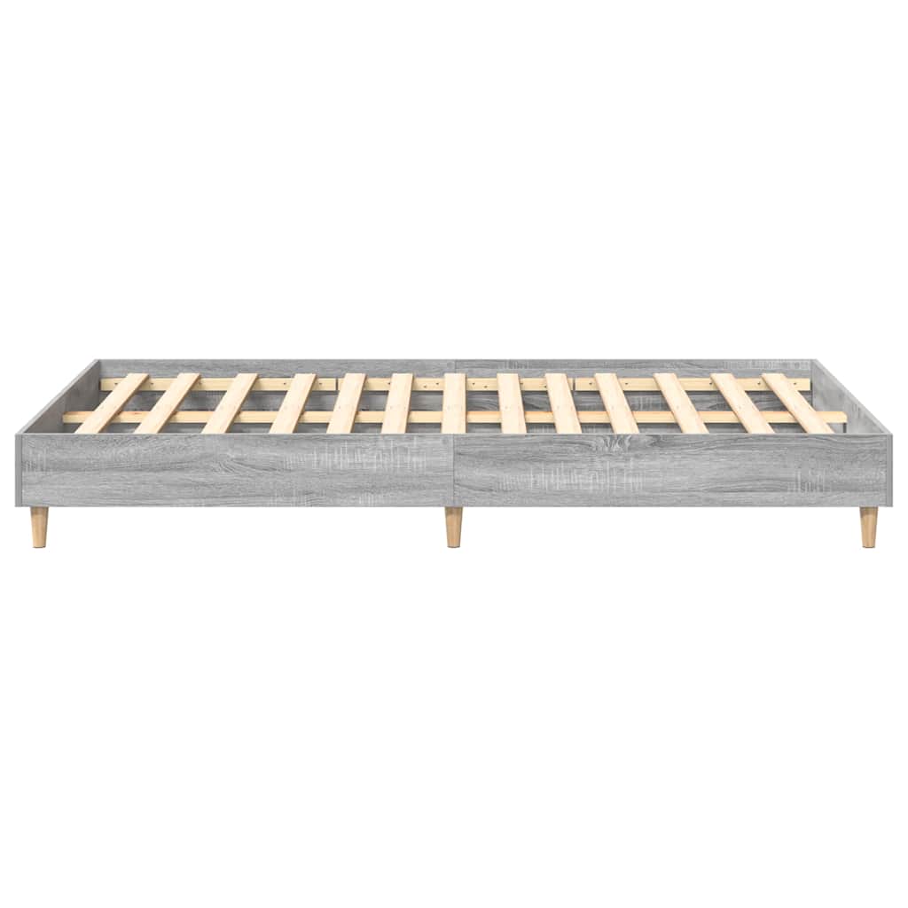 Bedframe zonder matras 140x190 cm spaanplaat grijs sonoma is nu te koop bij PeponiXL, paradijselijk wonen!