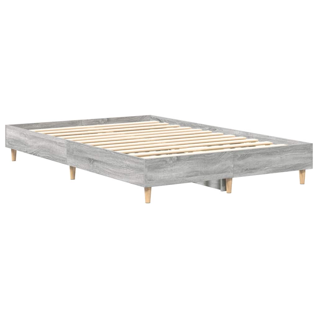 Bedframe zonder matras 140x190 cm spaanplaat grijs sonoma is nu te koop bij PeponiXL, paradijselijk wonen!