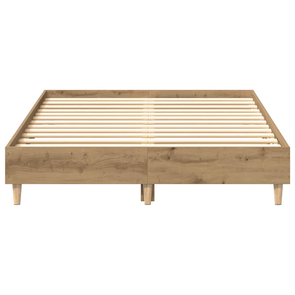 Bedframe zonder matras spaanplaat ambachtelijk eikenkleurig is nu te koop bij PeponiXL, paradijselijk wonen!