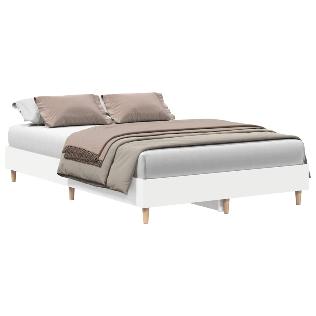 Bedframe zonder matras 135x190 cm spaanplaat wit is nu te koop bij PeponiXL, paradijselijk wonen!