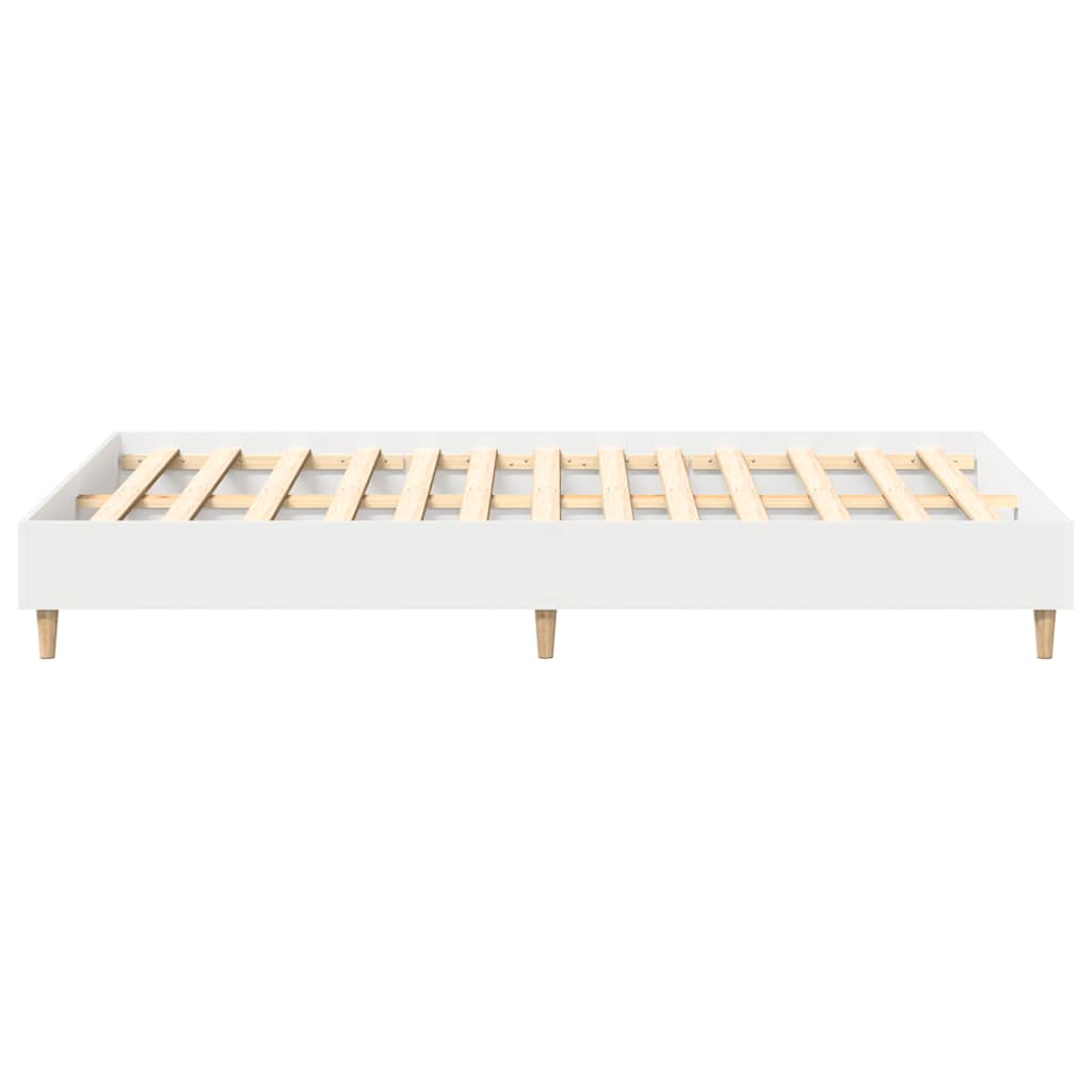 Bedframe zonder matras 135x190 cm spaanplaat wit is nu te koop bij PeponiXL, paradijselijk wonen!
