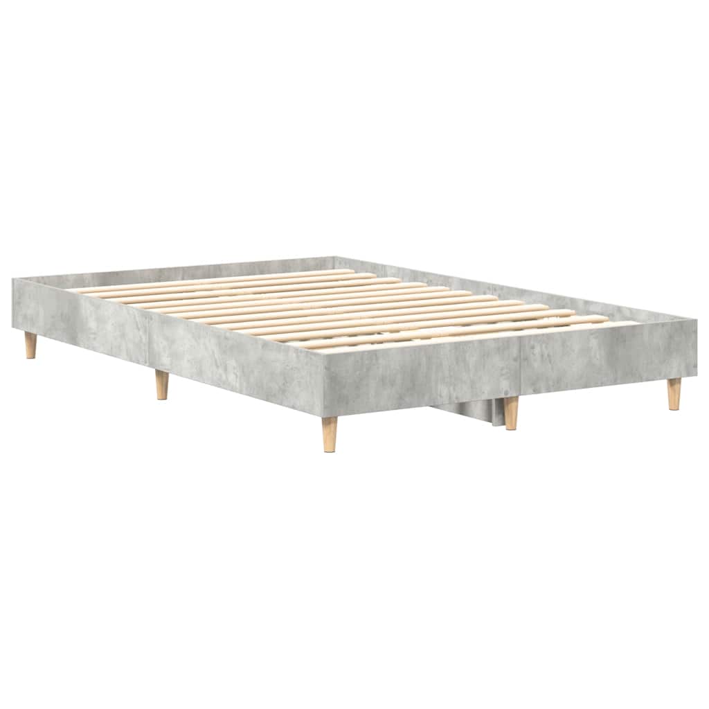 Bedframe zonder matras 135x190 cm spaanplaat betongrijs is nu te koop bij PeponiXL, paradijselijk wonen!