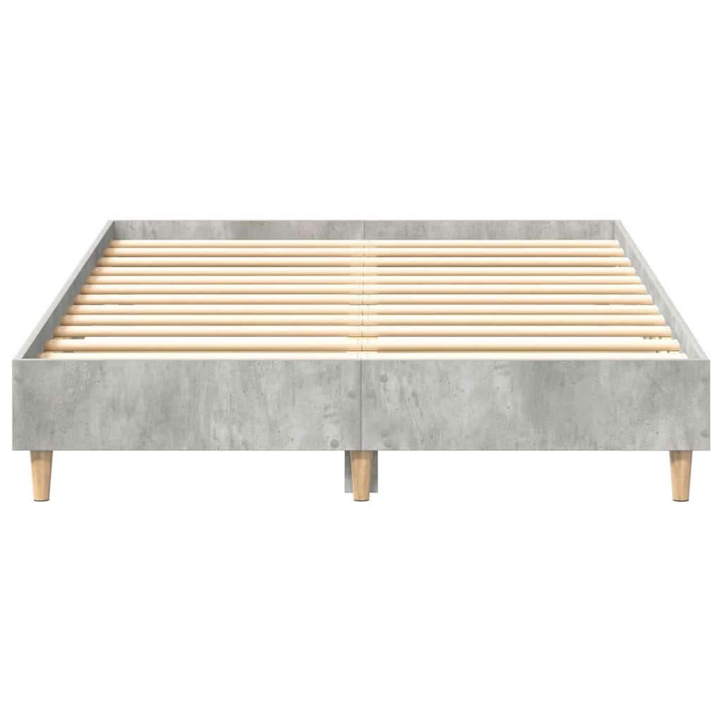 Bedframe zonder matras 135x190 cm spaanplaat betongrijs is nu te koop bij PeponiXL, paradijselijk wonen!