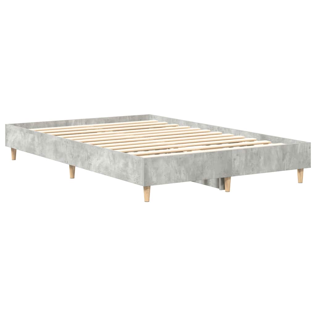 Bedframe zonder matras 135x190 cm spaanplaat betongrijs is nu te koop bij PeponiXL, paradijselijk wonen!
