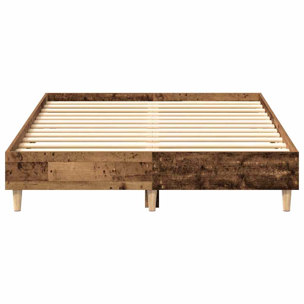 Bedframe zonder matras 135x190 cm bewerkt hout oud hout is nu te koop bij PeponiXL, paradijselijk wonen!