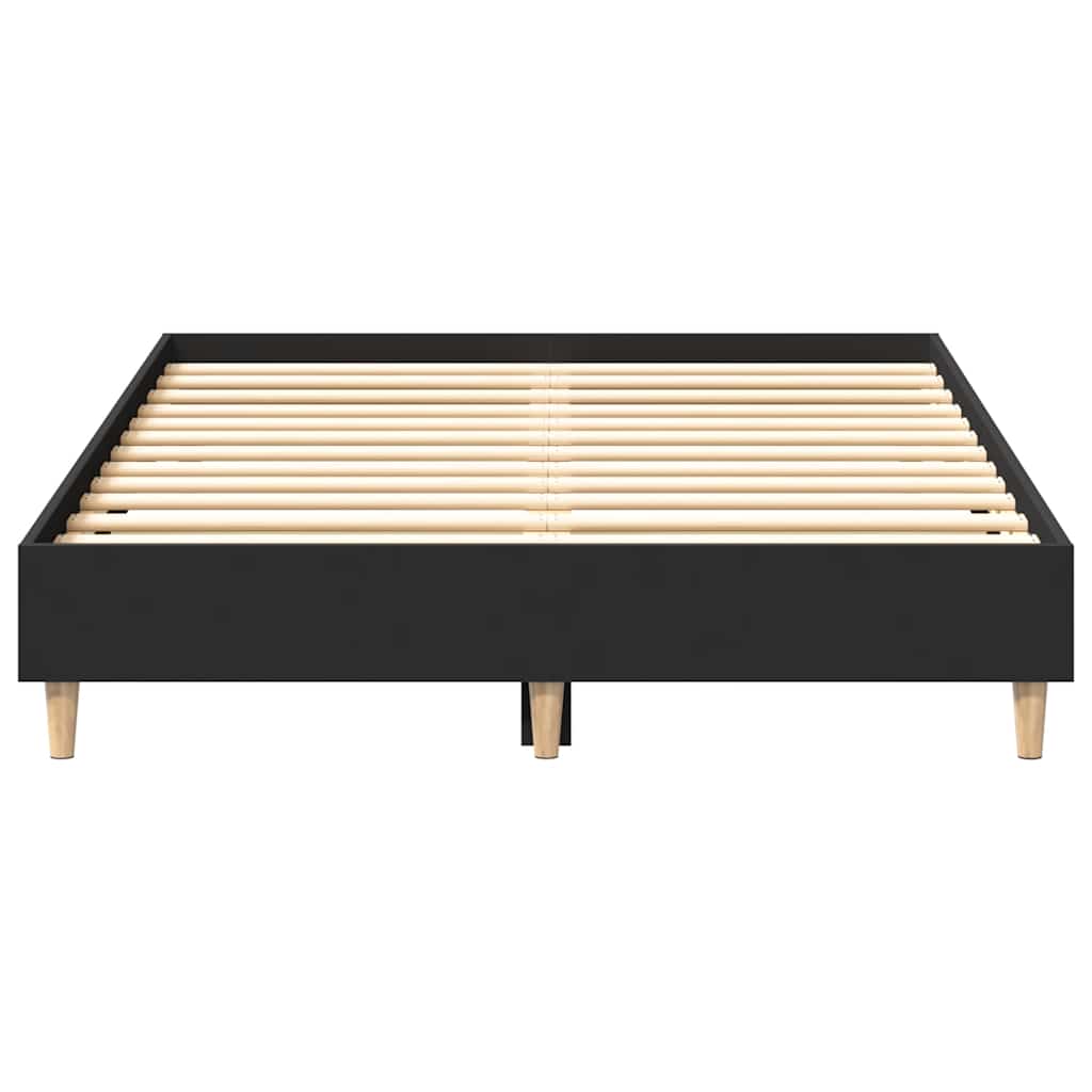 Bedframe zonder matras 120x190 cm spaanplaat zwart is nu te koop bij PeponiXL, paradijselijk wonen!