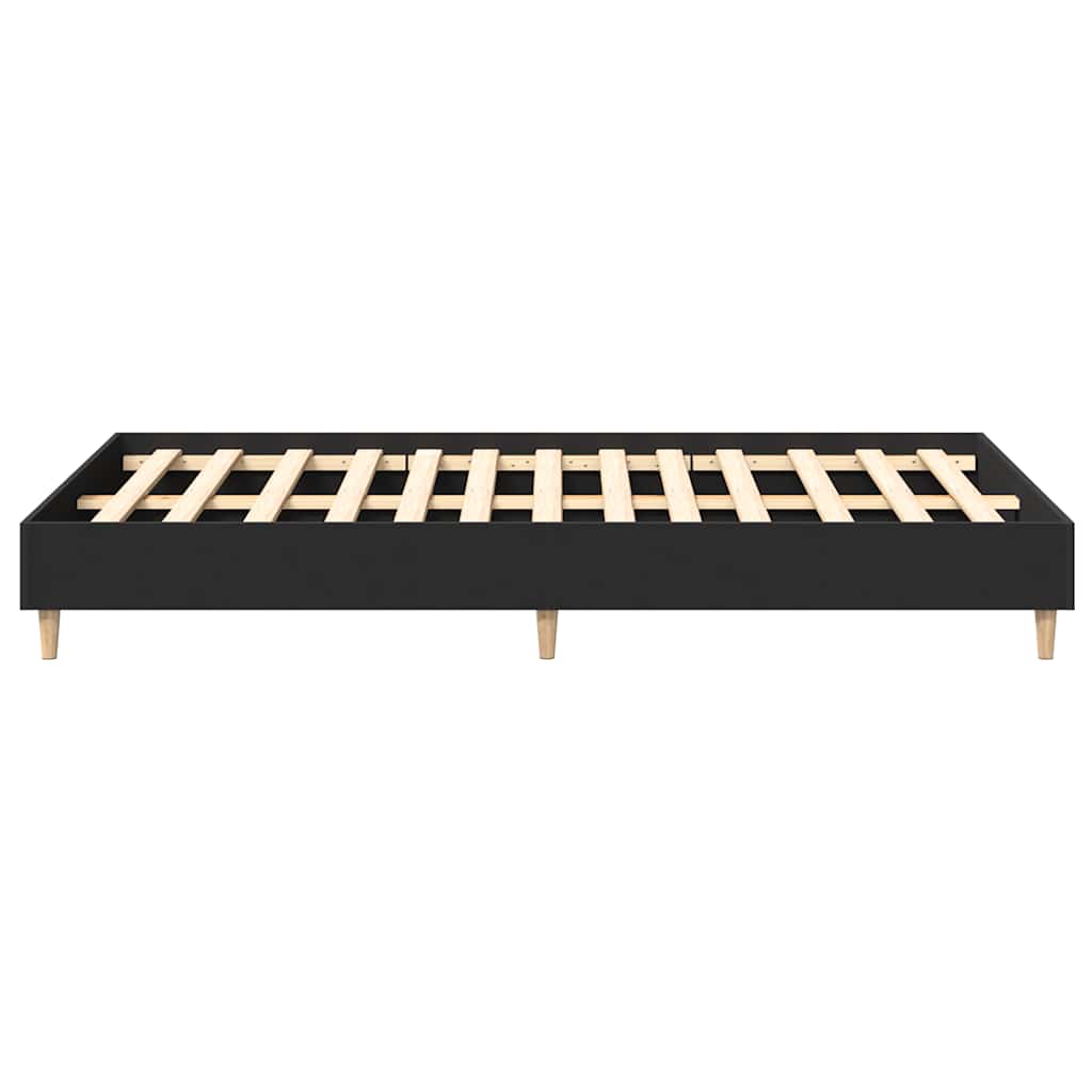Bedframe zonder matras 120x190 cm spaanplaat zwart is nu te koop bij PeponiXL, paradijselijk wonen!