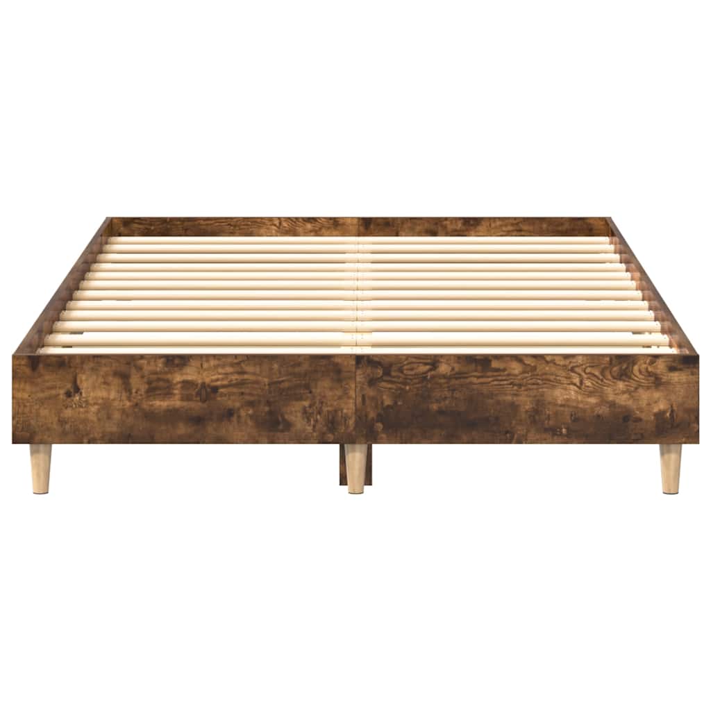 Bedframe zonder matras 120x190 cm spaanplaat gerookt eiken is nu te koop bij PeponiXL, paradijselijk wonen!