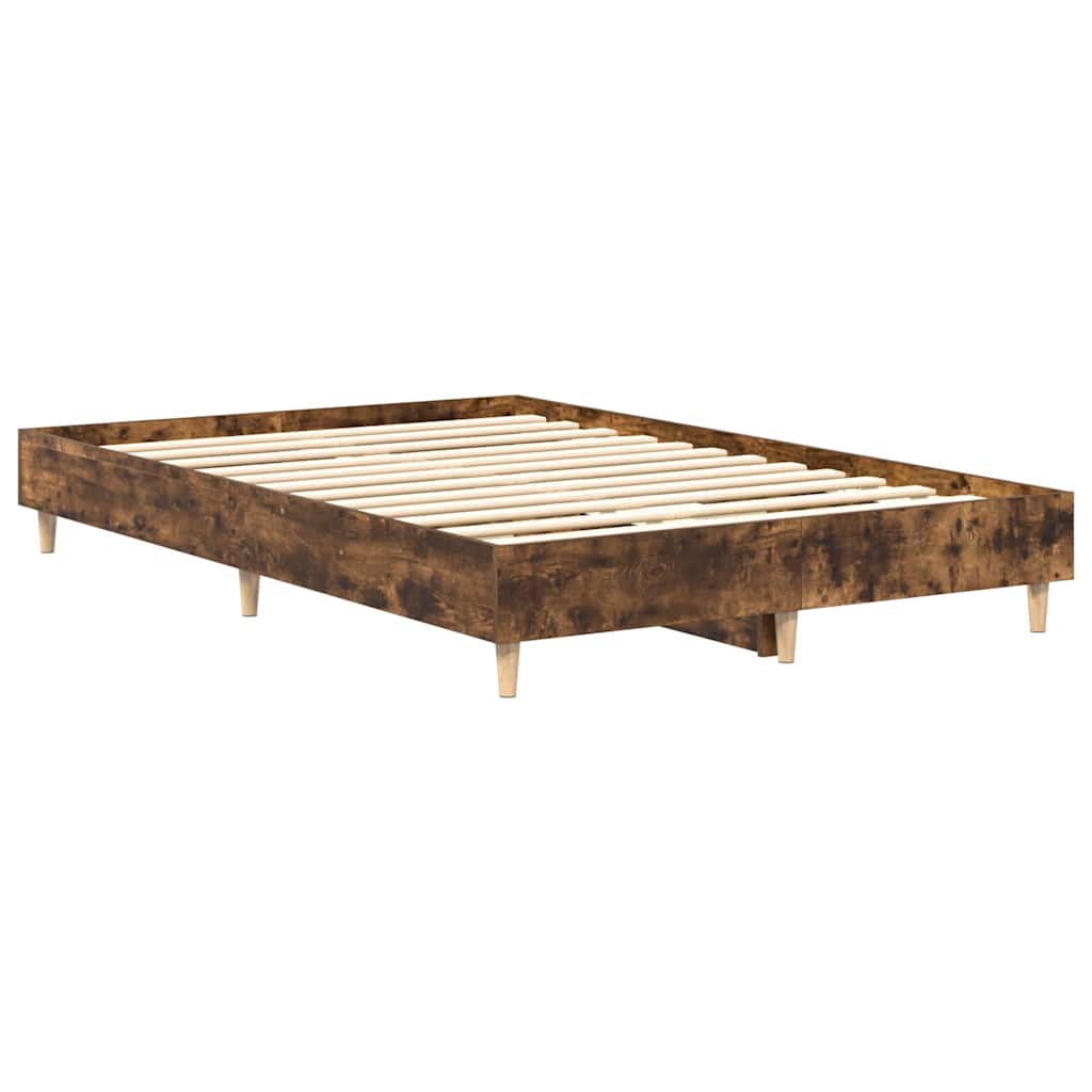 Bedframe zonder matras 120x190 cm spaanplaat gerookt eiken is nu te koop bij PeponiXL, paradijselijk wonen!