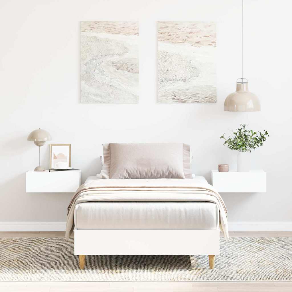 Bedframe zonder matras 90x190 cm spaanplaat wit is nu te koop bij PeponiXL, paradijselijk wonen!