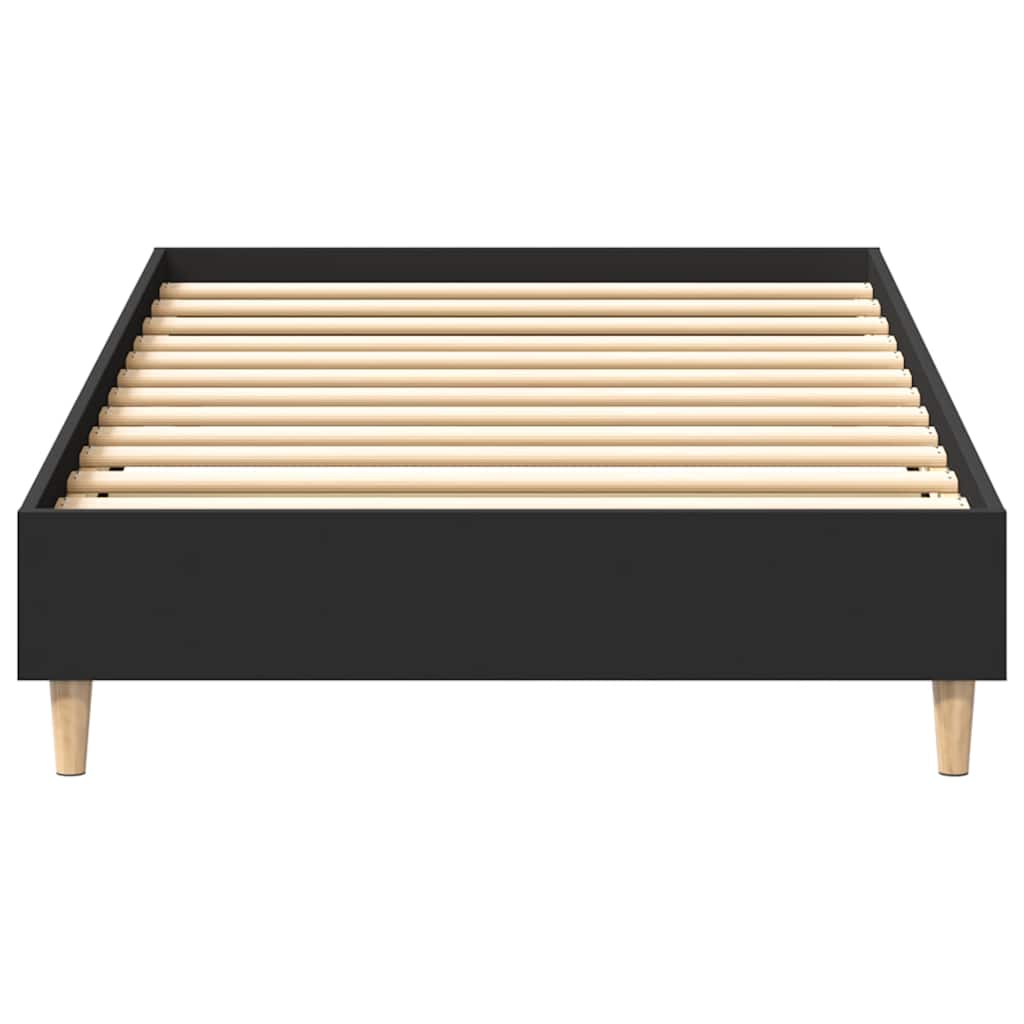Bedframe zonder matras 90x190 cm spaanplaat zwart is nu te koop bij PeponiXL, paradijselijk wonen!