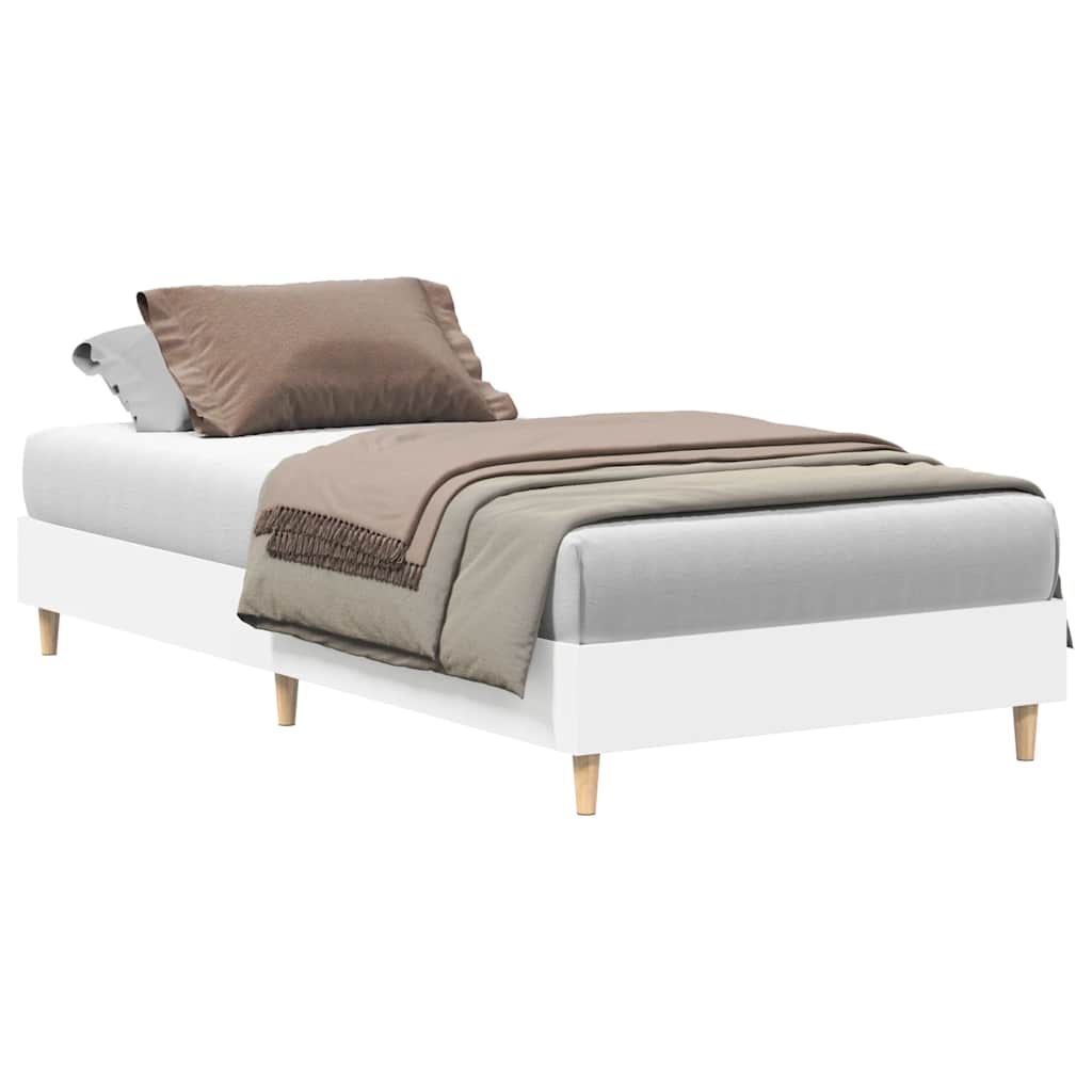 Bedframe zonder matras 75x190 cm spaanplaat wit is nu te koop bij PeponiXL, paradijselijk wonen!
