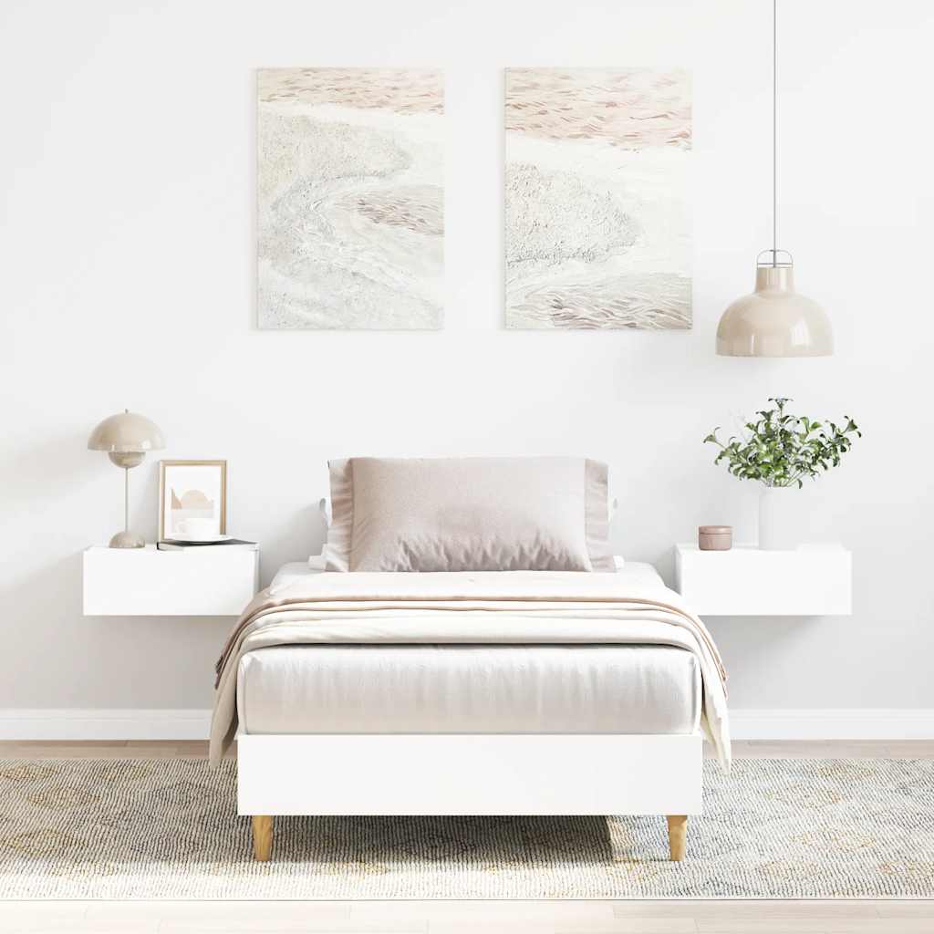 Bedframe zonder matras 75x190 cm spaanplaat wit is nu te koop bij PeponiXL, paradijselijk wonen!