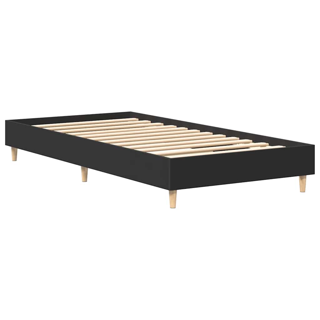 Bedframe zonder matras 75x190 cm spaanplaat zwart is nu te koop bij PeponiXL, paradijselijk wonen!