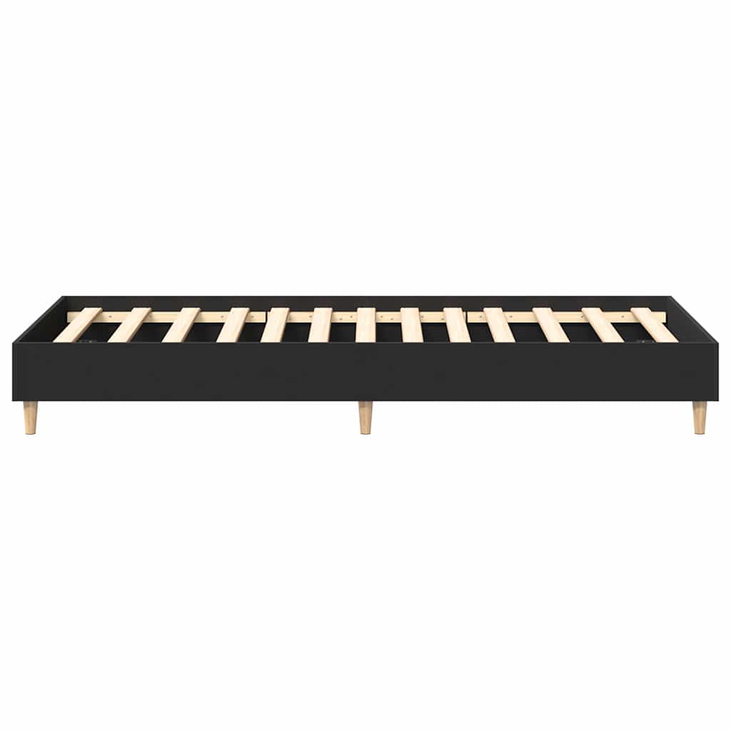Bedframe zonder matras 75x190 cm spaanplaat zwart is nu te koop bij PeponiXL, paradijselijk wonen!