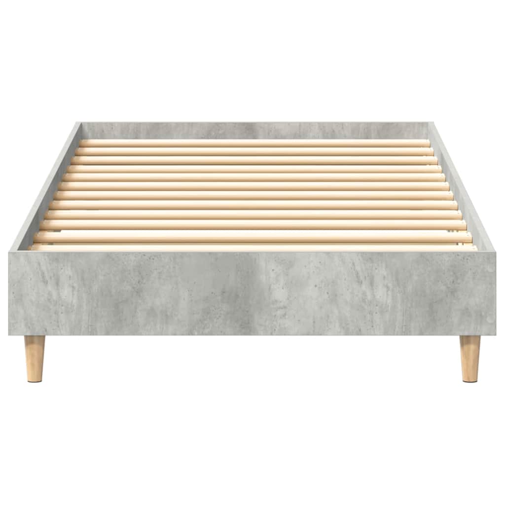 Bedframe zonder matras 75x190 cm spaanplaat betongrijs is nu te koop bij PeponiXL, paradijselijk wonen!