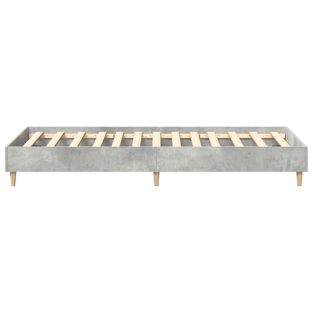 Bedframe zonder matras 75x190 cm spaanplaat betongrijs is nu te koop bij PeponiXL, paradijselijk wonen!