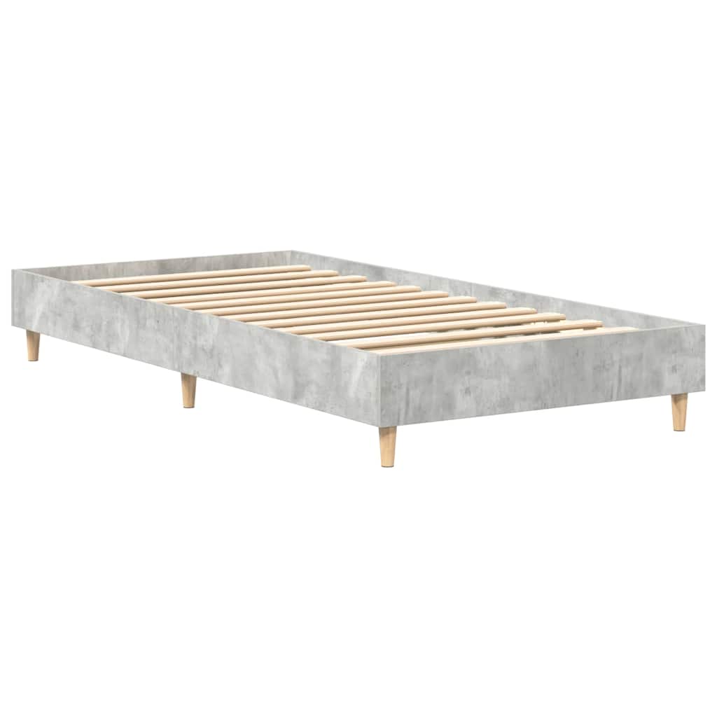 Bedframe zonder matras 75x190 cm spaanplaat betongrijs is nu te koop bij PeponiXL, paradijselijk wonen!