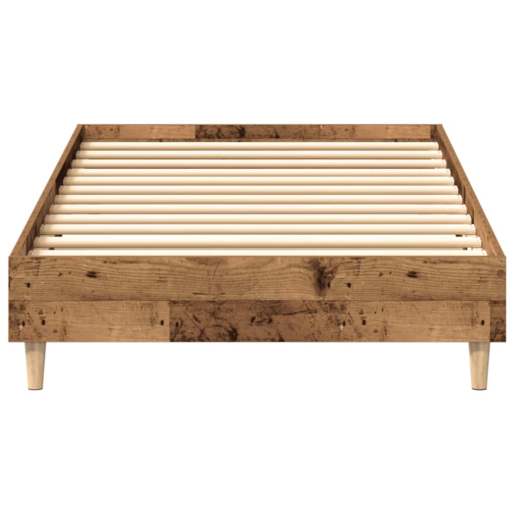 Bedframe zonder matras 75x190 cm bewerkt hout oud hout is nu te koop bij PeponiXL, paradijselijk wonen!