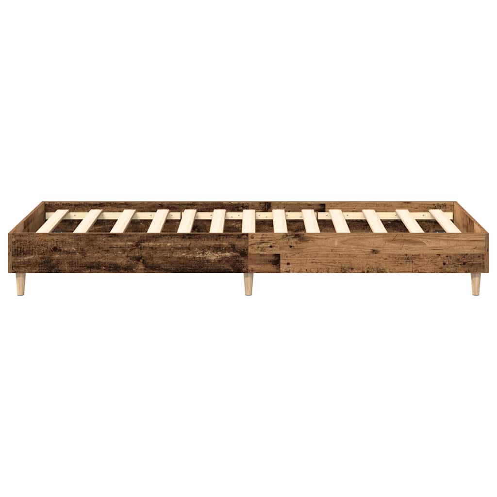 Bedframe zonder matras 75x190 cm bewerkt hout oud hout is nu te koop bij PeponiXL, paradijselijk wonen!