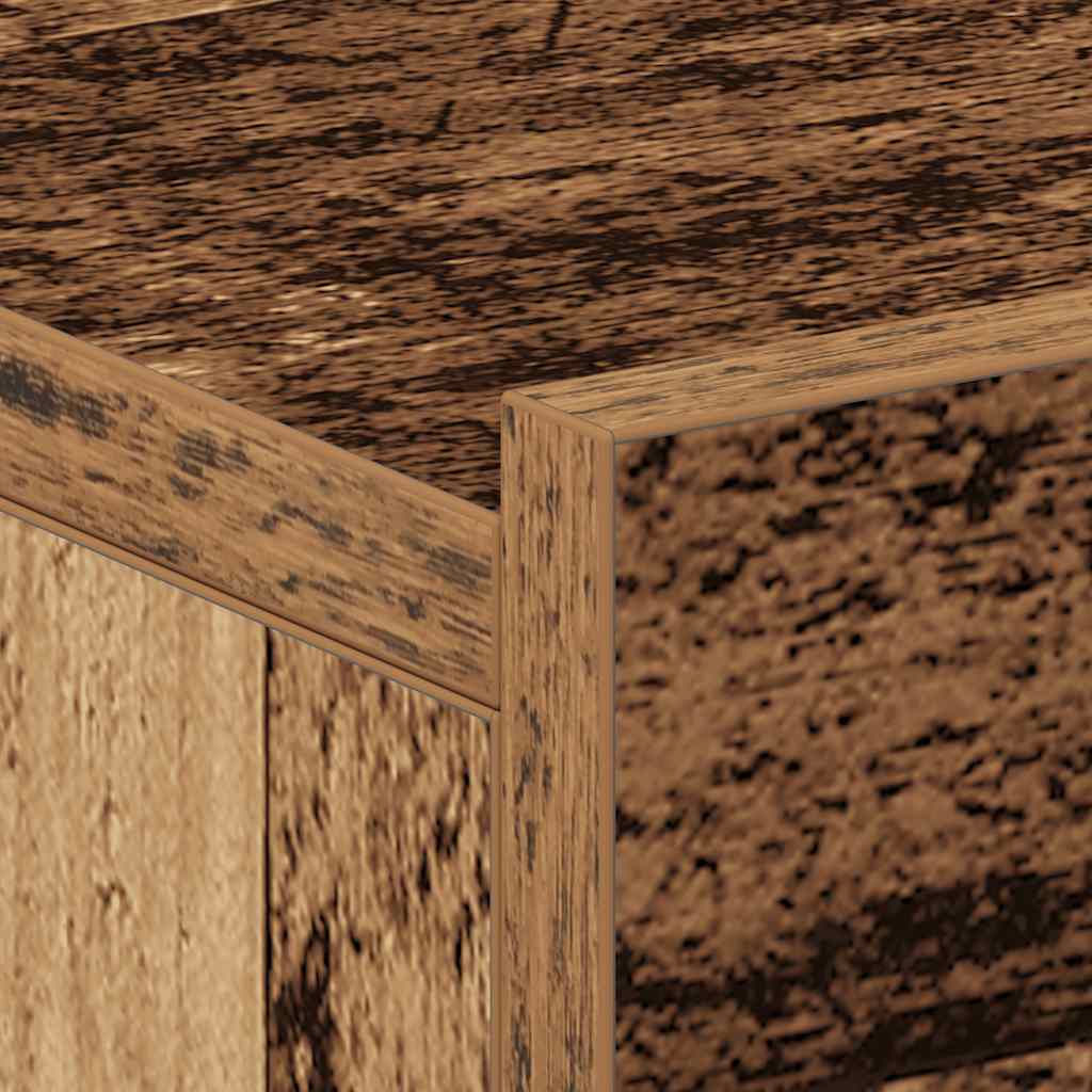 Nachtkastje zwevend 40x32x15 cm bewerkt hout oud houtkleurig is nu te koop bij PeponiXL, paradijselijk wonen!