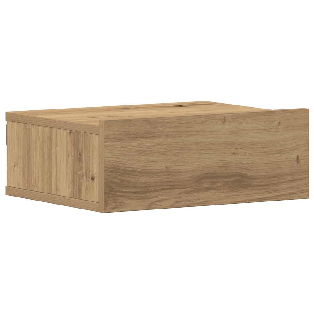 Nachtkastjes 2 st zwevend 40x32x15 cm hout artisanaal eiken is nu te koop bij PeponiXL, paradijselijk wonen!