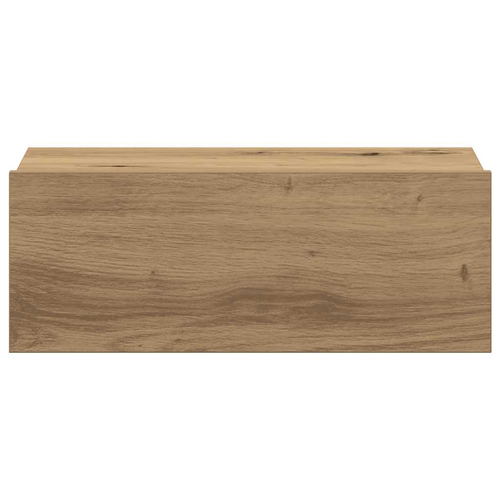 Nachtkastjes 2 st zwevend 40x32x15 cm hout artisanaal eiken is nu te koop bij PeponiXL, paradijselijk wonen!
